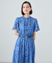ANAYI（アナイ）の「ラインフラワープリントギャザーワンピース