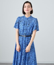 ANAYI（アナイ）の「ラインフラワープリントギャザーワンピース