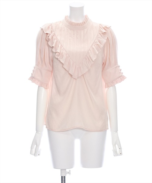 clear(クリア)の「ピンタックフリル半袖ブラウス≪2024SS≫(シャツ/ブラウス・レディース・ピンク/ミント/オフホワイト・F)」の19枚目の写真