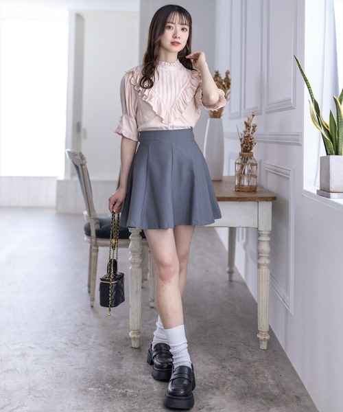 clear(クリア)の「ピンタックフリル半袖ブラウス≪2024SS≫(シャツ/ブラウス・レディース・ピンク/ミント/オフホワイト・F)」の15枚目の写真