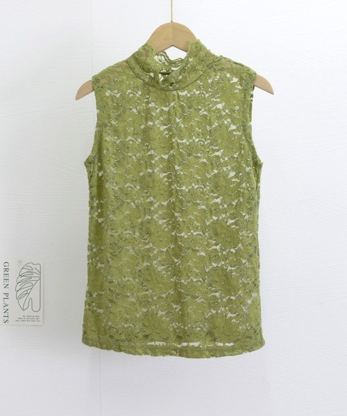 Miniministore(ミニミニストア)の「タンクトップ 総レース 重ね着 透け感(タンクトップ・レディース・ホワイト/グリーン/ベージュ/ブラック/レッド・FREE)」の11枚目の写真