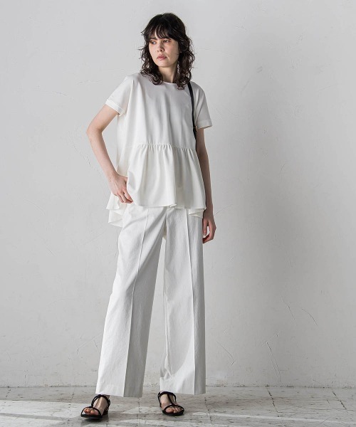 la.f…(ラエフ)の「マシュマロポンチペプラムカットソー≪洗濯機で洗える≫(Tシャツ/カットソー・レディース・オフホワイト/ブラック/グリーン/イエロー・9号)」の7枚目の写真