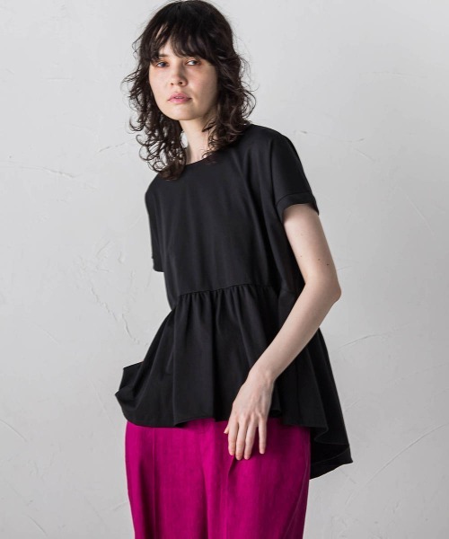 la.f…(ラエフ)の「マシュマロポンチペプラムカットソー≪洗濯機で洗える≫(Tシャツ/カットソー・レディース・オフホワイト/ブラック/グリーン/イエロー・9号)」の13枚目の写真