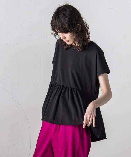 la.f…(ラエフ)の「マシュマロポンチペプラムカットソー≪洗濯機で洗える≫(Tシャツ/カットソー・レディース・オフホワイト/ブラック/グリーン/イエロー・9号)」の14枚目の写真