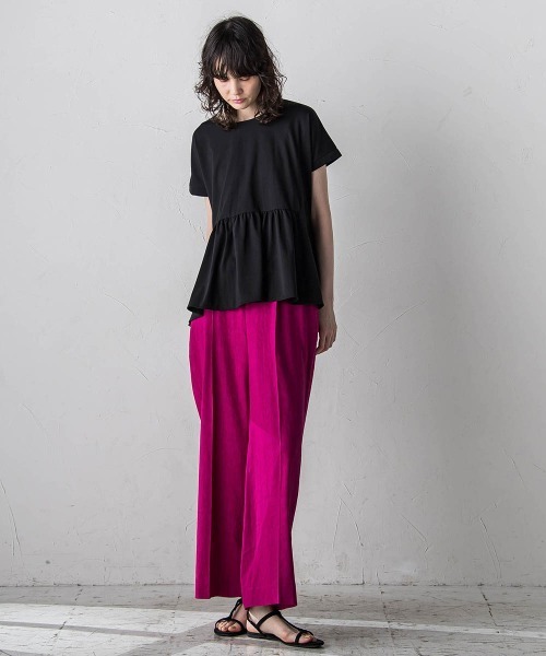 la.f…(ラエフ)の「マシュマロポンチペプラムカットソー≪洗濯機で洗える≫(Tシャツ/カットソー・レディース・オフホワイト/ブラック/グリーン/イエロー・9号)」の15枚目の写真