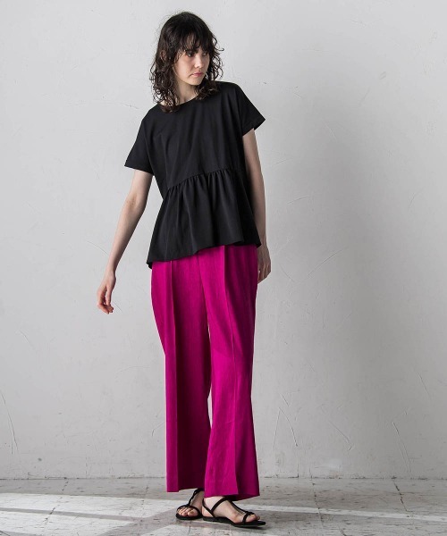 la.f…(ラエフ)の「マシュマロポンチペプラムカットソー≪洗濯機で洗える≫(Tシャツ/カットソー・レディース・オフホワイト/ブラック/グリーン/イエロー・9号)」の16枚目の写真