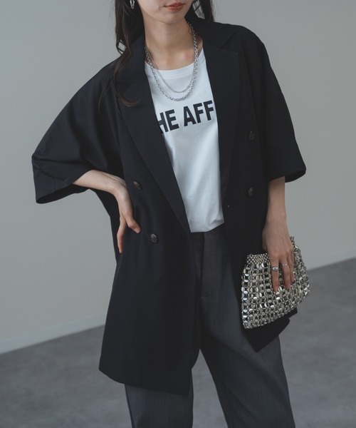 refinedworks(リファインドワークス)の「【refinedworks】 ドライ質感 の 半袖 シャツ ジャケット(テーラードジャケット・レディース・ブラウン/グレー/ブラック・FREE)」の21枚目の写真