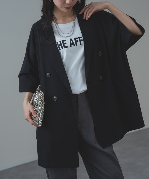 refinedworks(リファインドワークス)の「【refinedworks】 ドライ質感 の 半袖 シャツ ジャケット(テーラードジャケット・レディース・ブラウン/グレー/ブラック・FREE)」の22枚目の写真
