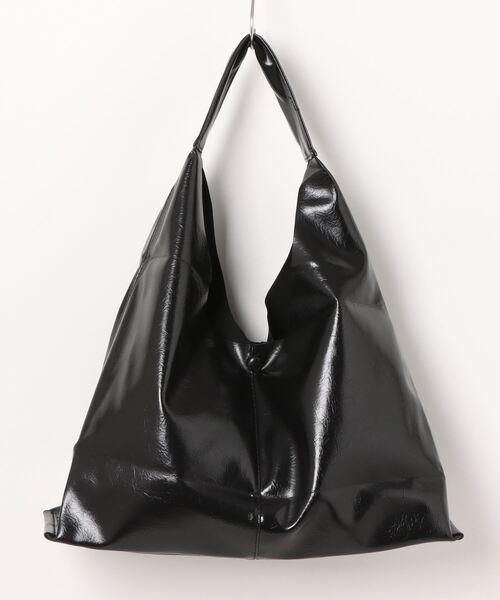 REAL CUBE（リアルキューブ）の「ワンハンドルメタリックバッグ（ショルダーバッグ・レディース・ブラック/シルバー・FREE）」の9枚目の写真