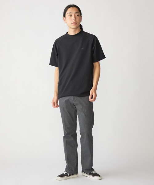 SHIPS(シップス)の「【WEB限定】SHIPS:〈接触冷感・吸水速乾等〉STORATECH(TM) ワンポイントロゴ 鹿の子 Tシャツ(Tシャツ/カットソー・メンズ・ベージュ/ブラック/ホワイト/ネイビー・SMALL/X-LARGE/LARGE/MEDIUM)」の6枚目の写真