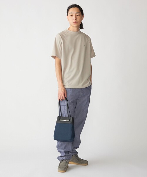 SHIPS(シップス)の「【WEB限定】SHIPS:〈接触冷感・吸水速乾等〉STORATECH(TM) ワンポイントロゴ 鹿の子 Tシャツ(Tシャツ/カットソー・メンズ・ベージュ/ブラック/ホワイト/ネイビー・SMALL/X-LARGE/LARGE/MEDIUM)」の7枚目の写真