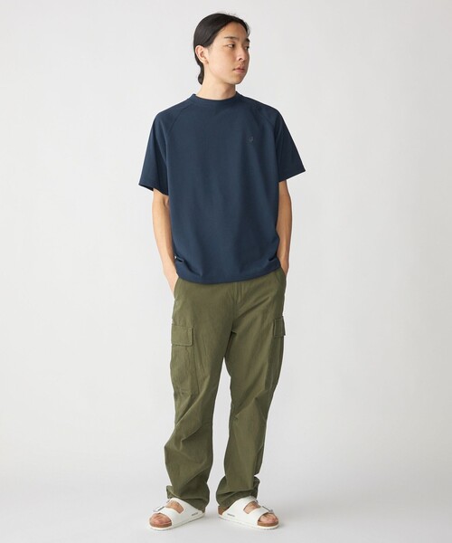 SHIPS(シップス)の「【WEB限定】SHIPS:〈接触冷感・吸水速乾等〉STORATECH(TM) ワンポイントロゴ 鹿の子 Tシャツ(Tシャツ/カットソー・メンズ・ベージュ/ブラック/ホワイト/ネイビー・SMALL/X-LARGE/LARGE/MEDIUM)」の8枚目の写真