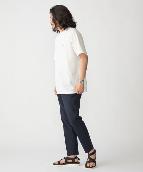 SHIPS(シップス)の「【WEB限定】SHIPS:〈接触冷感・吸水速乾等〉STORATECH(TM) ワンポイントロゴ 鹿の子 Tシャツ(Tシャツ/カットソー・メンズ・ベージュ/ブラック/ホワイト/ネイビー・SMALL/X-LARGE/LARGE/MEDIUM)」の9枚目の写真