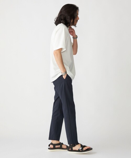 SHIPS(シップス)の「【WEB限定】SHIPS:〈接触冷感・吸水速乾等〉STORATECH(TM) ワンポイントロゴ 鹿の子 Tシャツ(Tシャツ/カットソー・メンズ・ベージュ/ブラック/ホワイト/ネイビー・SMALL/X-LARGE/LARGE/MEDIUM)」の11枚目の写真