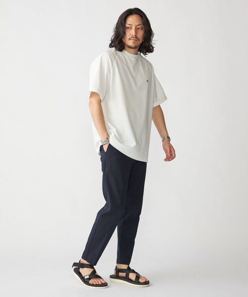 SHIPS(シップス)の「【WEB限定】SHIPS:〈接触冷感・吸水速乾等〉STORATECH(TM) ワンポイントロゴ 鹿の子 Tシャツ(Tシャツ/カットソー・メンズ・ベージュ/ブラック/ホワイト/ネイビー・SMALL/X-LARGE/LARGE/MEDIUM)」の12枚目の写真