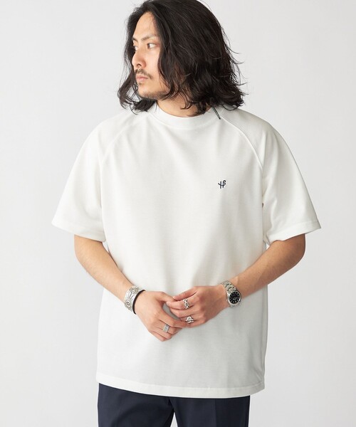 SHIPS(シップス)の「【WEB限定】SHIPS:〈接触冷感・吸水速乾等〉STORATECH(TM) ワンポイントロゴ 鹿の子 Tシャツ(Tシャツ/カットソー・メンズ・ベージュ/ブラック/ホワイト/ネイビー・SMALL/X-LARGE/LARGE/MEDIUM)」の13枚目の写真