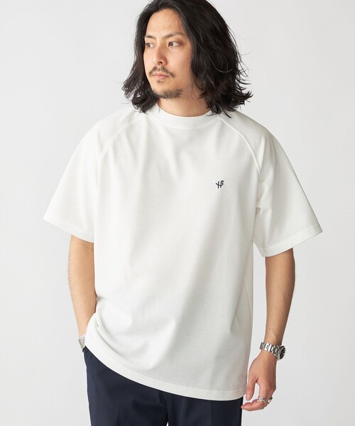 SHIPS(シップス)の「【WEB限定】SHIPS:〈接触冷感・吸水速乾等〉STORATECH(TM) ワンポイントロゴ 鹿の子 Tシャツ(Tシャツ/カットソー・メンズ・ベージュ/ブラック/ホワイト/ネイビー・SMALL/X-LARGE/LARGE/MEDIUM)」の14枚目の写真