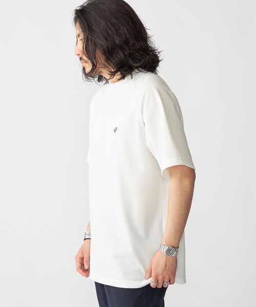 SHIPS(シップス)の「【WEB限定】SHIPS:〈接触冷感・吸水速乾等〉STORATECH(TM) ワンポイントロゴ 鹿の子 Tシャツ(Tシャツ/カットソー・メンズ・ベージュ/ブラック/ホワイト/ネイビー・SMALL/X-LARGE/LARGE/MEDIUM)」の15枚目の写真