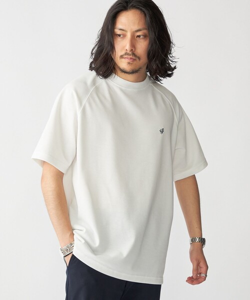 SHIPS(シップス)の「【WEB限定】SHIPS:〈接触冷感・吸水速乾等〉STORATECH(TM) ワンポイントロゴ 鹿の子 Tシャツ(Tシャツ/カットソー・メンズ・ベージュ/ブラック/ホワイト/ネイビー・SMALL/X-LARGE/LARGE/MEDIUM)」の18枚目の写真
