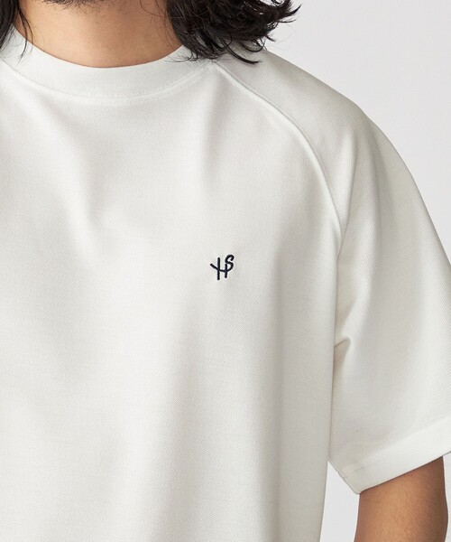 SHIPS(シップス)の「【WEB限定】SHIPS:〈接触冷感・吸水速乾等〉STORATECH(TM) ワンポイントロゴ 鹿の子 Tシャツ(Tシャツ/カットソー・メンズ・ベージュ/ブラック/ホワイト/ネイビー・SMALL/X-LARGE/LARGE/MEDIUM)」の19枚目の写真