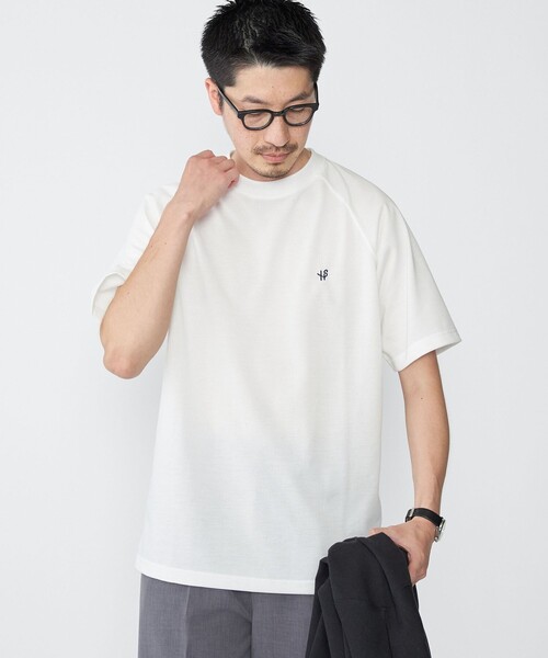 SHIPS(シップス)の「【WEB限定】SHIPS:〈接触冷感・吸水速乾等〉STORATECH(TM) ワンポイントロゴ 鹿の子 Tシャツ(Tシャツ/カットソー・メンズ・ベージュ/ブラック/ホワイト/ネイビー・SMALL/X-LARGE/LARGE/MEDIUM)」の20枚目の写真