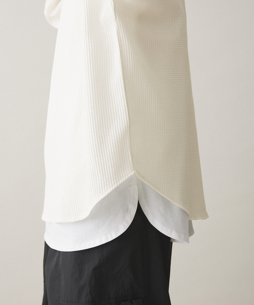 417 EDIFICE（フォーワンセブンエディフィス）の「”PERFECTECH” サーマルクルーネック（Tシャツ/カットソー・メンズ・ホワイト/ブラック・MEDIUM/LARGE）」の12枚目の写真