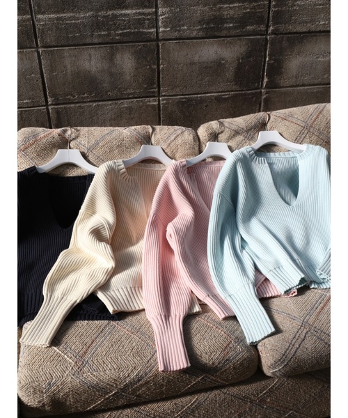 Katrin TOKYO（カトリーントーキョー）の「deep skipper knit（ニット/セーター・レディース・アイボリー/ネイビー/ピンク・FREE/XS）」の3枚目の写真