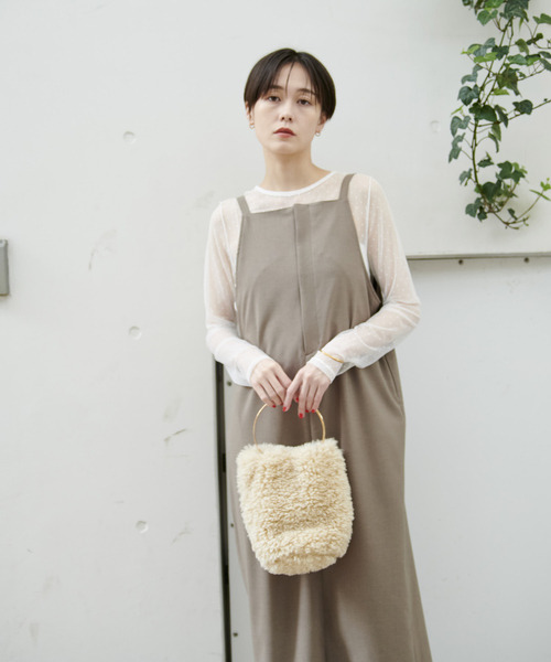 Rouge vif Anna(ルージュヴィフアンナ)の「ドットチュールシアーTシャツ(Tシャツ/カットソー・レディース・ブラック/ホワイト・フリー)」の8枚目の写真