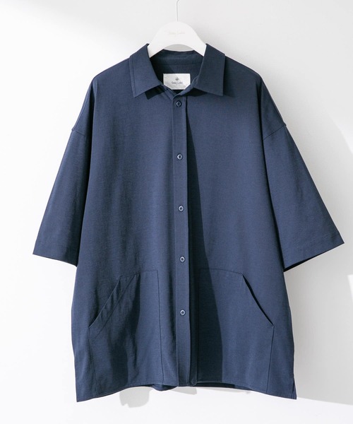 URBAN RESEARCH Sonny Label(アーバンリサーチサニーレーベル)の「『接触冷感』『吸水速乾』カットソーシャツ(シャツ/ブラウス・メンズ・チャコールグレー/ホワイト/グリーン系その他/ネイビー・MEDIUM/LARGE)」の4枚目の写真