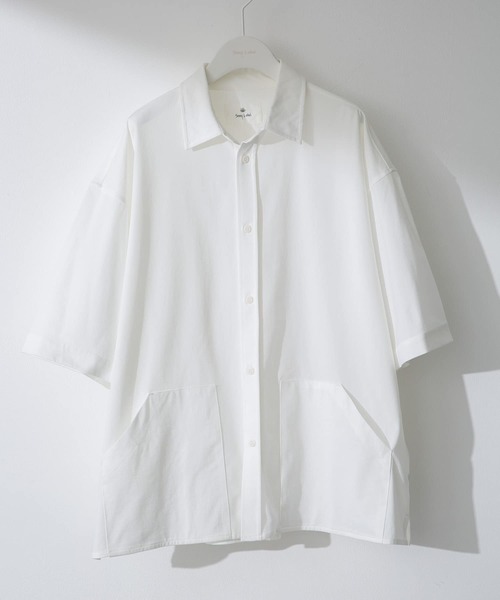 URBAN RESEARCH Sonny Label(アーバンリサーチサニーレーベル)の「『接触冷感』『吸水速乾』カットソーシャツ(シャツ/ブラウス・メンズ・チャコールグレー/ホワイト/グリーン系その他/ネイビー・MEDIUM/LARGE)」の2枚目の写真