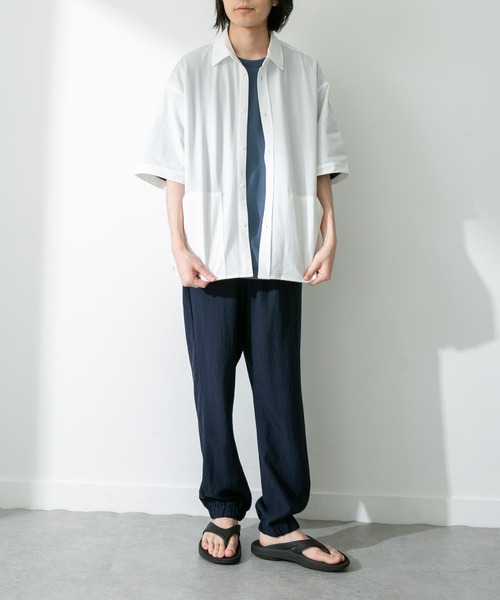 URBAN RESEARCH Sonny Label(アーバンリサーチサニーレーベル)の「『接触冷感』『吸水速乾』カットソーシャツ(シャツ/ブラウス・メンズ・チャコールグレー/ホワイト/グリーン系その他/ネイビー・MEDIUM/LARGE)」の6枚目の写真