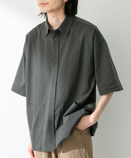 URBAN RESEARCH Sonny Label(アーバンリサーチサニーレーベル)の「『接触冷感』『吸水速乾』カットソーシャツ(シャツ/ブラウス・メンズ・チャコールグレー/ホワイト/グリーン系その他/ネイビー・MEDIUM/LARGE)」の9枚目の写真