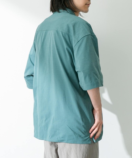 URBAN RESEARCH Sonny Label(アーバンリサーチサニーレーベル)の「『接触冷感』『吸水速乾』カットソーシャツ(シャツ/ブラウス・メンズ・チャコールグレー/ホワイト/グリーン系その他/ネイビー・MEDIUM/LARGE)」の16枚目の写真