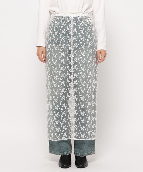 LOWRYS FARM（ローリーズファーム）の「レースレイヤードスカート　　137693（スカート・レディース・アイボリー/ブラック・FREE）」の15枚目の写真