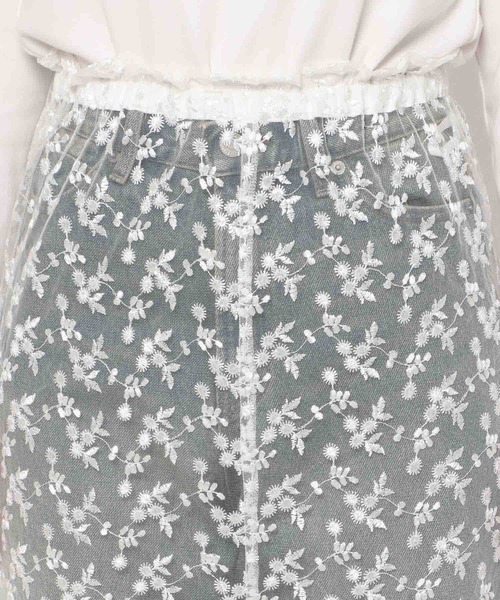 LOWRYS FARM（ローリーズファーム）の「レースレイヤードスカート　　137693（スカート・レディース・アイボリー/ブラック・FREE）」の19枚目の写真