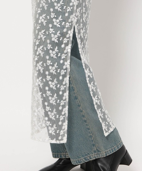 LOWRYS FARM（ローリーズファーム）の「レースレイヤードスカート　　137693（スカート・レディース・アイボリー/ブラック・FREE）」の20枚目の写真