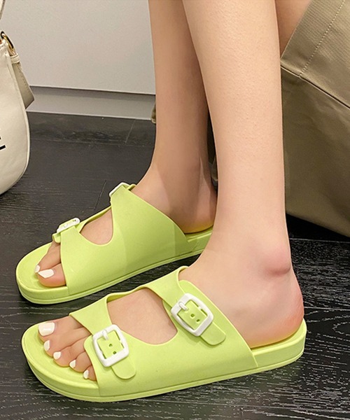 STYLEBLOCK（スタイルブロック）の「PVCコンフォートサンダル（サンダル・レディース・パープル/グリーン/ブラック/ブラウン系その他/カーキ・40/41/38/39/37）」の4枚目の写真