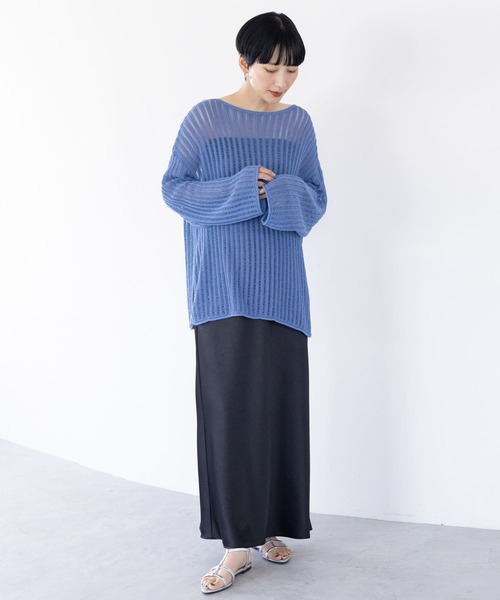 LEPSIM（レプシィム）の「7ゲージテープヤーンプルオーバー　129819（ニット/セーター・レディース・ベージュ/ブルー/ブラック・FREE）」の15枚目の写真