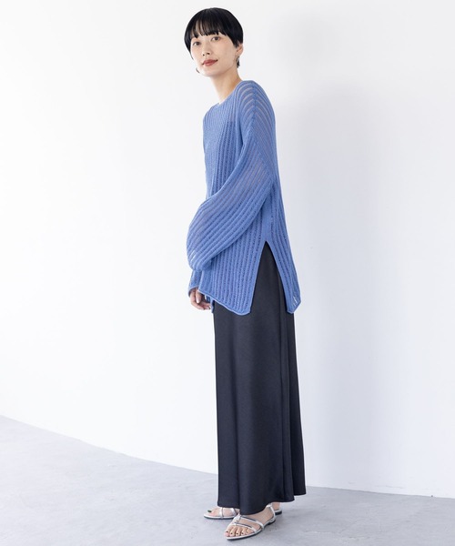 LEPSIM（レプシィム）の「7ゲージテープヤーンプルオーバー　129819（ニット/セーター・レディース・ベージュ/ブルー/ブラック・FREE）」の14枚目の写真