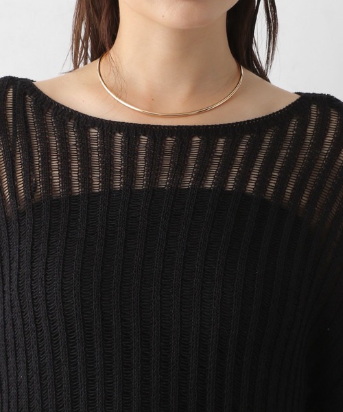 LEPSIM（レプシィム）の「7ゲージテープヤーンプルオーバー　129819（ニット/セーター・レディース・ベージュ/ブルー/ブラック・FREE）」の10枚目の写真