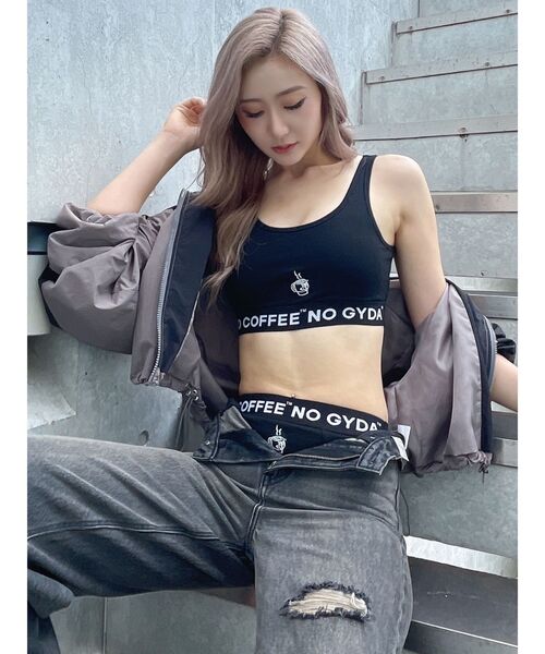 GYDA（ジェイダ）の「NO COFFEE NO GYDA UNDERWEAR（ショーツ・レディース・ブラック/オフホワイト・SMALL）」の7枚目の写真