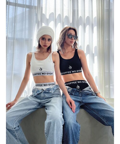 GYDA（ジェイダ）の「NO COFFEE NO GYDA UNDERWEAR（ショーツ・レディース・ブラック/オフホワイト・SMALL）」の14枚目の写真