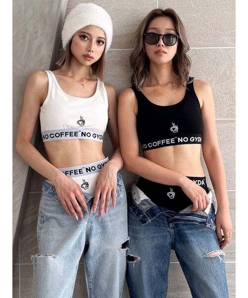 GYDA（ジェイダ）の「NO COFFEE NO GYDA UNDERWEAR（ショーツ・レディース・ブラック/オフホワイト・SMALL）」の18枚目の写真