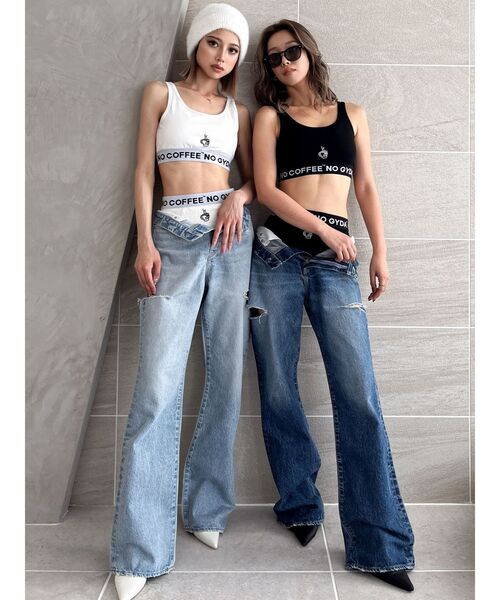 GYDA（ジェイダ）の「NO COFFEE NO GYDA UNDERWEAR（ショーツ・レディース・ブラック/オフホワイト・SMALL）」の19枚目の写真