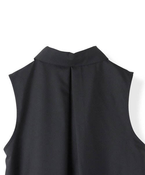 QUEENS COURT（クイーンズコート）の「フラワーモチーフノースリーブチュニック≪洗濯機で洗える≫（チュニック・レディース・ホワイト/ブラック/ブラック系その他・M）」の8枚目の写真