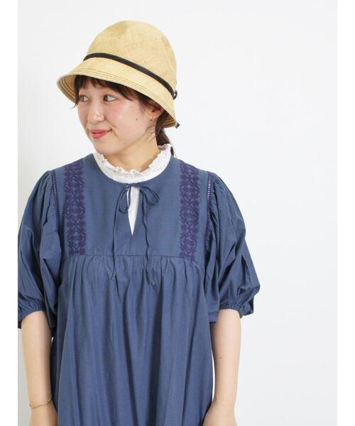 Samansa Mos2（サマンサ モスモス）の「刺繍スキッパーワンピース（ワンピース・レディース・ブルー/オフホワイト/キナリ/ブラック・F）」の15枚目の写真