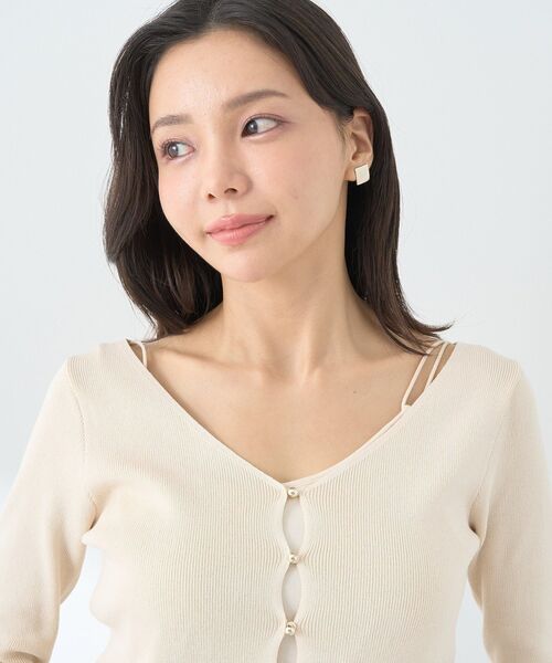 【sandro】 ポロネック リブニットカーディガン 01_001-240.jpg