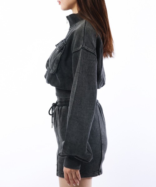 【セール】ピグメントハーフジップスウェットトップス（スウェット）｜SPIRALGIRL（スパイラルガール）