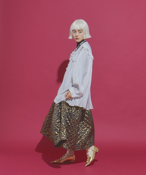 manana suerte（マニャーナスエルテ）の「レースカラーギャザーブラウス（シャツ/ブラウス・レディース・ホワイト/ブラック・FREE）」の15枚目の写真