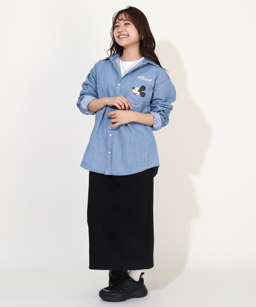 親子お揃い ディズニー 長袖 シャツ 9694A（シャツ/ブラウス